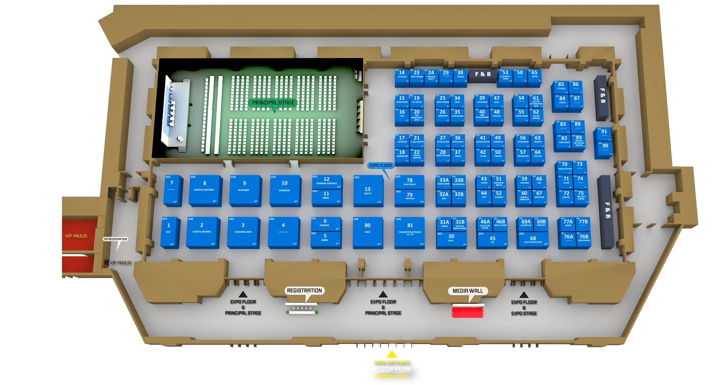 World Stadiums and Arenas Summit floor plan
